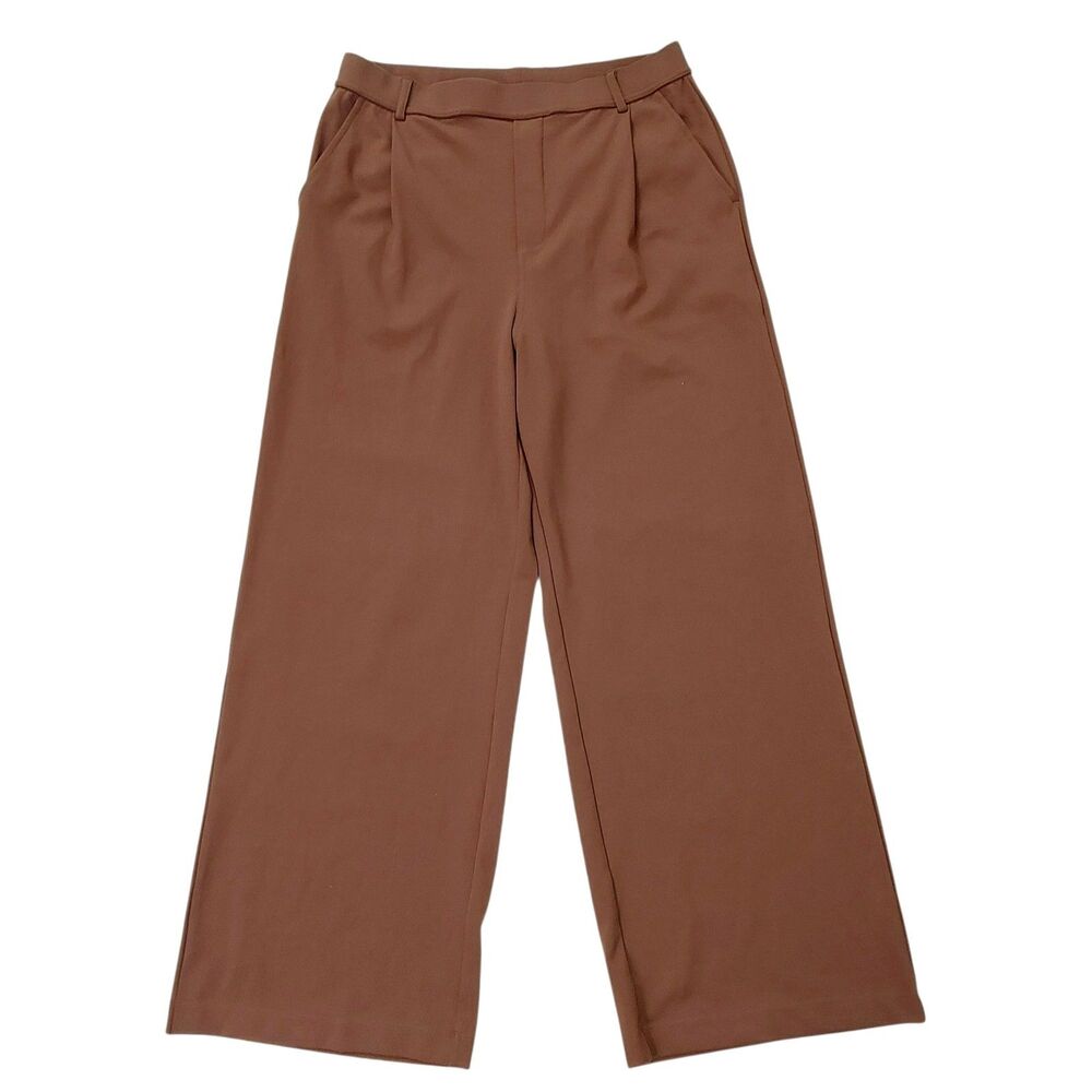Halara Flex DayStretch Pants Womens Petite Medium Brown Wide Leg Lounge